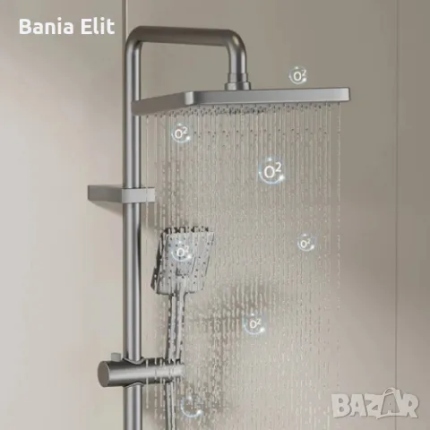 Душ система ELITE Pro 16, пиано бутони, термостатен смесител, хром, снимка 4 - Душове - 48985609