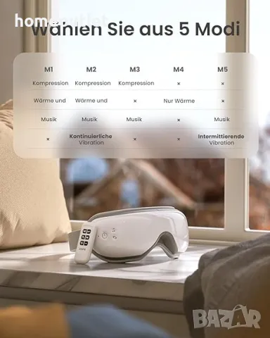 ПРОМОЦИЯ Масажор за очи - RENPHO RF-EM001R - Bluetooth високоговорител, снимка 6 - Друга електроника - 47607434