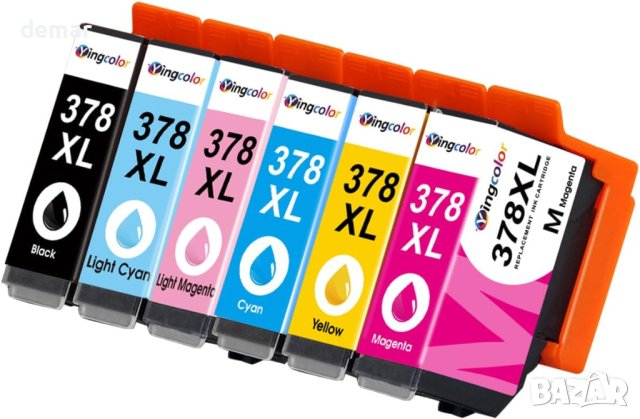 YINGCOLOR Kingjet Kingway 378XL Резервни касети с мастило за Epson 378 378XL - 6 бр