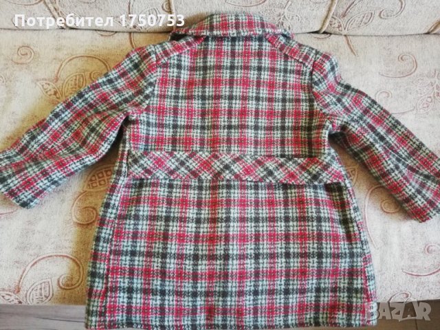 Детско топло карирано палто, снимка 5 - Детски якета и елеци - 31281402