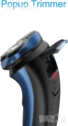 Електрическа самобръсначка BOJON IPX 7, акумулаторна безжична самобръсначка с изскачащ тример, снимка 2 - Друга електроника - 48788776