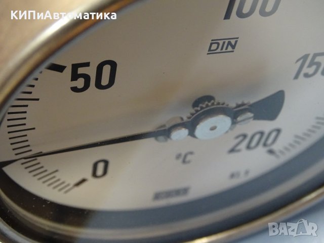 биметален термометър Wika thermometer ф100mm, 0/+200°C, L-1000mm, снимка 4 - Резервни части за машини - 37084112