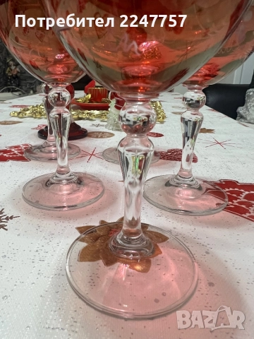 Сервиз кристални чаши за вино Bohemia, снимка 8 - Сервизи - 52621298