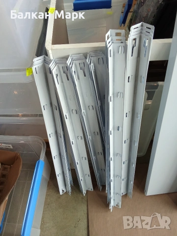 Пакет метални елементи за безболтови стелажи Regalux (Bauhaus),метални рафтове и профили , снимка 13 - Етажерки - 54125002