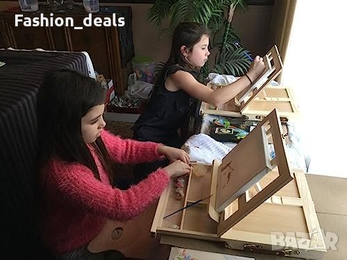 Нов Многофункционален Преносим Дървен Молберт Стойка за Скициране Рисуване , снимка 4 - Други - 42697357