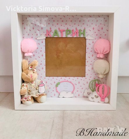 3D рамка за снимки, декорация за бебешка/детска стая - тип визитка, снимка 2 - Декорация за дома - 27168647