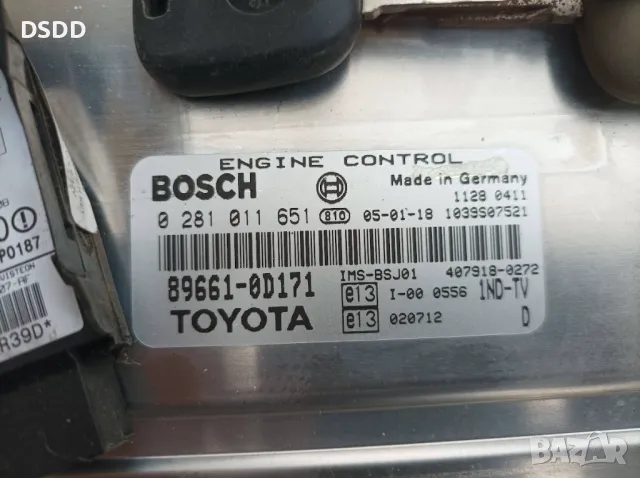 Компютър двигател / ECU 0281011651 89661-0D171 за Toyota Yaris I 1.4 D4D, снимка 2 - Части - 49856396
