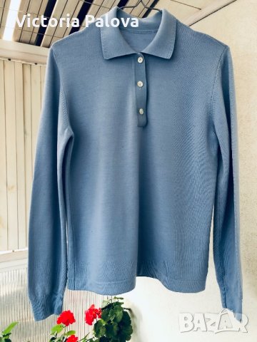 Скъпа блуза PETER HAHN,100%нежен меринос, снимка 8 - Блузи с дълъг ръкав и пуловери - 31459275