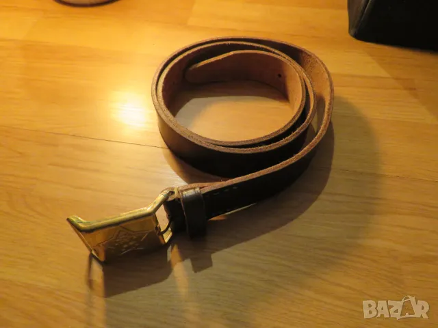 Стар военен колан с българския лъв от 70те Българска армия - красота от бронз армейски, снимка 2 - Колани - 49936621