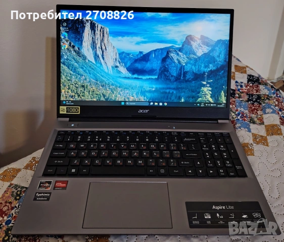 Само за 499 евро ! Лаптоп ACER Aspire Lite 15 Ryzen 7 5700U 4.3GHz 16GB 512GB
