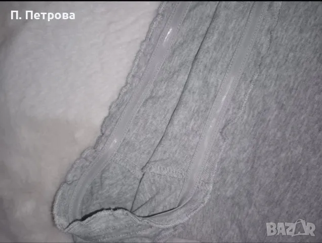 сива къса блузка с голи рамене H&M, снимка 2 - Тениски - 42065637