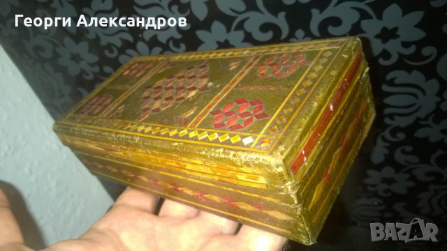 СТАРИННА КУТИЯ ИНТАРЗИЯ РЪЧНА ИЗРАБОТКА, снимка 3 - Антикварни и старинни предмети - 29960113