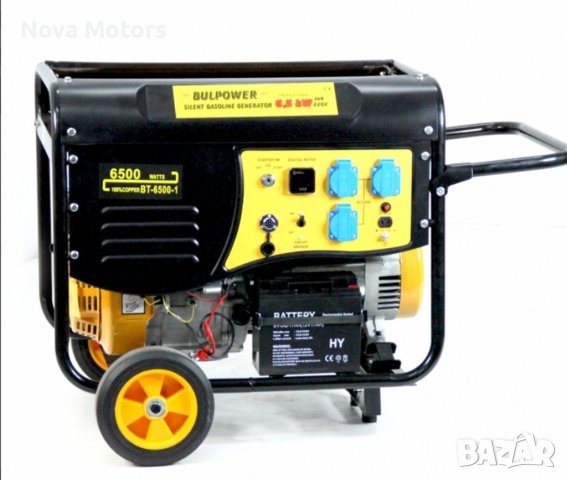 Генератор За Ток 6.5 KW Nova Electric Бензин-Газ Монофазен С Вградена Автоматика, снимка 3 - Генератори - 39223719