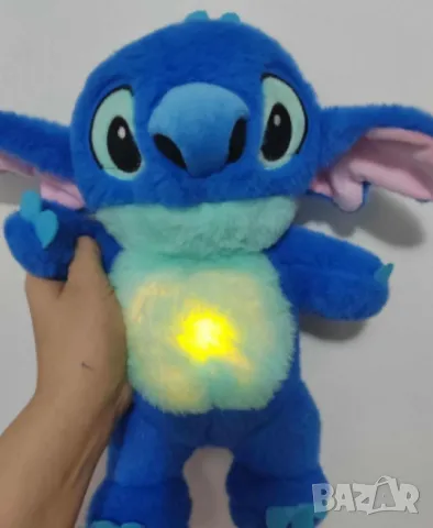 Stitch, плюшена бебешка играчка, с мелодия и светлина, снимка 1 - Плюшени играчки - 48914061