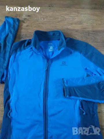 Salomon Full Zip Fleece - страхотно мъжко горнище Л, снимка 2 - Спортни дрехи, екипи - 48117663