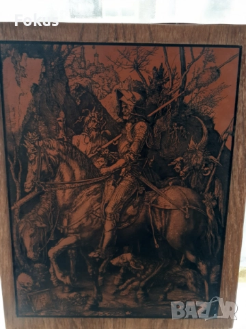 Картина Медна гравюра Рицаря Дявола Смърта на Албрехт Дюрер, снимка 4 - Антикварни и старинни предмети - 51510863