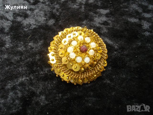 СТАРА РЪЧНО ПРАВЕНА БРОШКА, снимка 2 - Антикварни и старинни предмети - 38886923