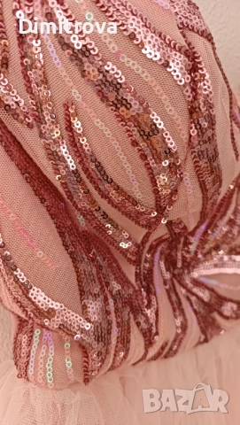 Елегантна бална рокля в розово, снимка 2 - Рокли - 51701394