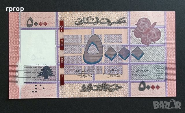Банкнота. Ливан. 5 000 ливри. 2021 година., снимка 4 - Нумизматика и бонистика - 40741299