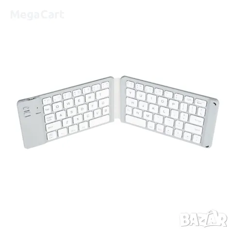 Клавиатура Сгъваема, Bluetooth, Бял 