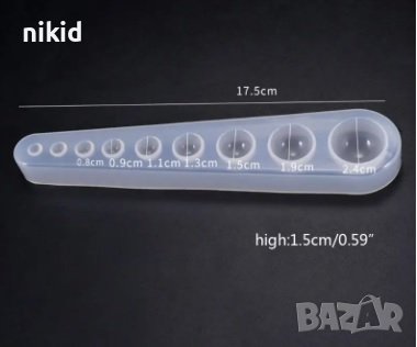 9 размера полу сфера полу кръг топче силиконов молд форма фондан шоколад смола декор украса, снимка 2 - Форми - 44289605