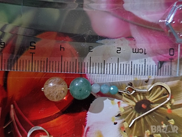 Комплект пръстен и обеци , снимка 3 - Бижутерийни комплекти - 54068413