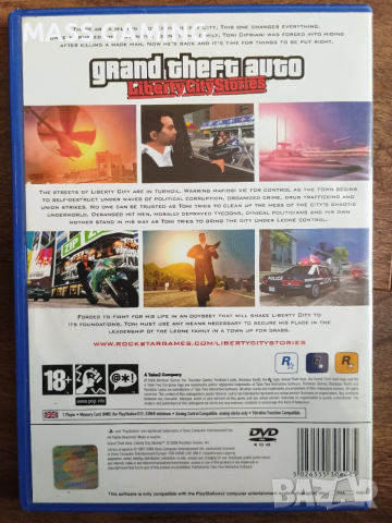 GTA LIBERTY CITY PS2, снимка 2 - Игри за PlayStation - 54095296