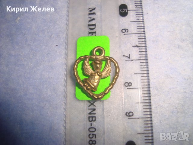 СТАРО МИНИАТЮРНО СЪРЦЕВИДНО СРЕБРИСТ АР ДЕКО МЕДАЛЬОНЧЕ АНГЕЛЧЕ 12530, снимка 3 - Антикварни и старинни предмети - 36982869
