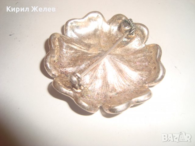 ПОЗЛАТЕНА АРТ ДЕКО РЕТРО БРОШКА с много фасетирани КАМЪНИ ЦИРКОН 14346, снимка 4 - Други - 30410925