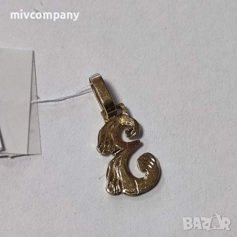 Златна висулка буква "Е"0.92гр., снимка 5 - Колиета, медальони, синджири - 52827237