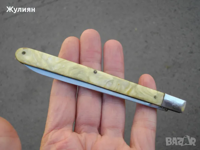  КОЛЕКЦИОНЕРСКО ДЖОБНО НОЖЧЕ НОЖ ЗА ДЕГУСТАЦИЯ СЪРП И ЧУК ВТ , снимка 8 - Антикварни и старинни предмети - 47663722