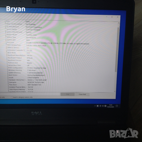 Dell Precision 3510 i7-6820HQ, 16 RAM, 256SSD NVMe/Radeon R9 M360, снимка 2 - Лаптопи за работа - 44716705