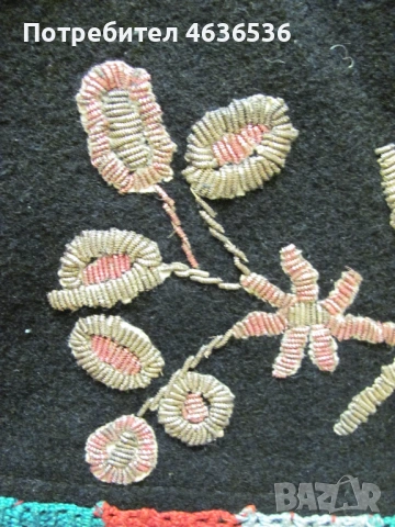 19век женска носия ,златна и сребърна сърма, снимка 9 - Антикварни и старинни предмети - 54039943