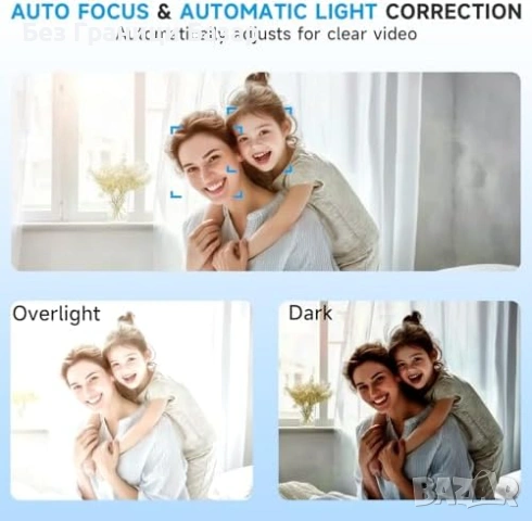 Нова Уеб камера AOC 4K с микрофон шумопотискане и Privacy Cover за PC лаптоп компютър, снимка 3 - Друга електроника - 54132169