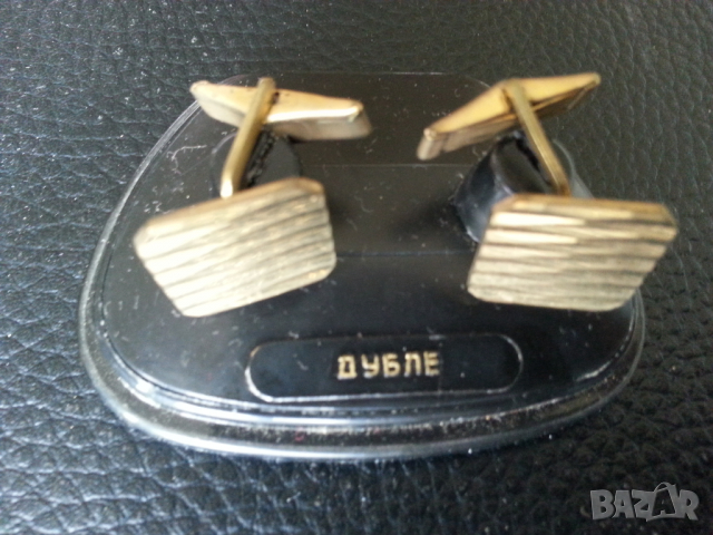 ръкавели / бутонели от сребро и също от дубле позлатени - общо 3 комплекта български, снимка 4 - Други - 36495833