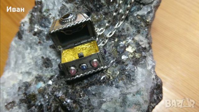 Сребърно колие  / ковчеже /, снимка 2 - Колиета, медальони, синджири - 33930193