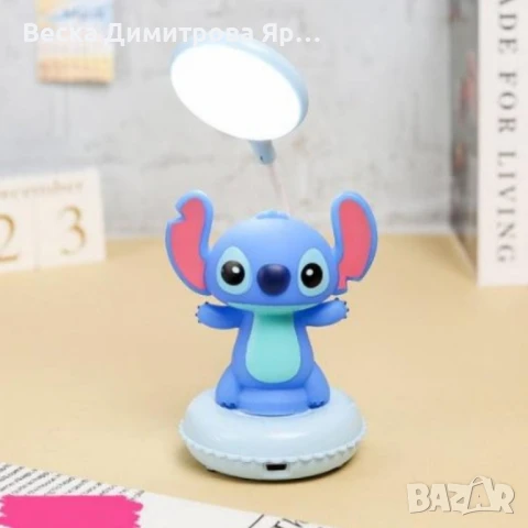 Настолна LED 3D лампа Stitch & Angel, снимка 6 - Лед осветление - 51254652