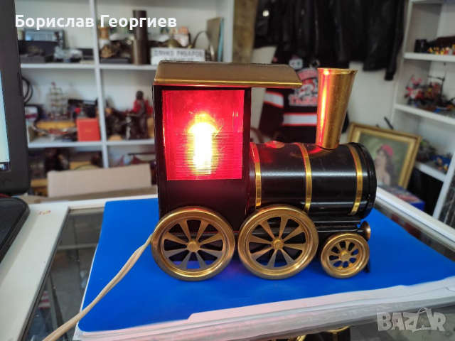 Стара нощна лампа локомотив, снимка 4 - Антикварни и старинни предмети - 36466171