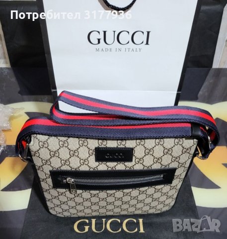 Мъжка чанта Gucci , снимка 2 - Чанти - 40422125