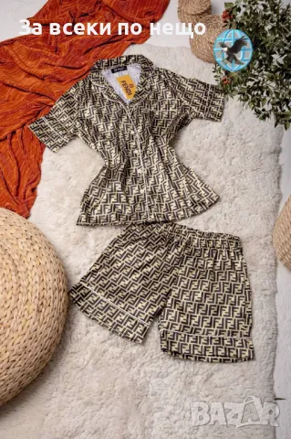 Fendi🔝Christian Dior🔝Versace🔝Louis Vuitton🔝Balenciaga🔝Gucci🔝Дамска Лятна Пижама Код D1913, снимка 2 - Пижами - 49341552