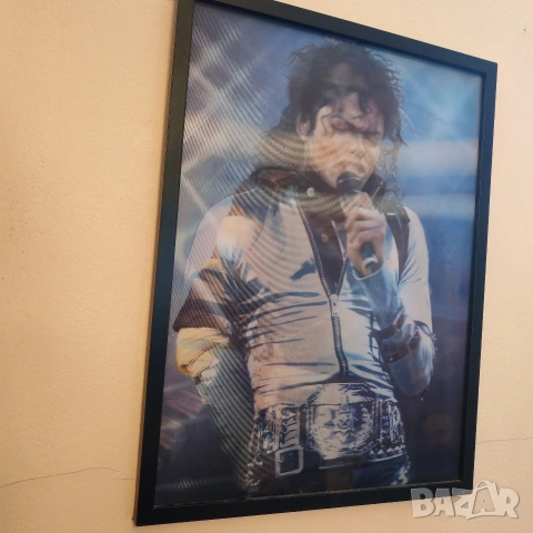 Рамкиран 3D плакат, картина на Майкъл Джексън. , снимка 3 - Картини - 53201268