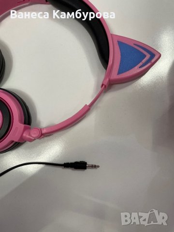 Розови слушалки тип “котка” , снимка 5 - Слушалки и портативни колонки - 39794797