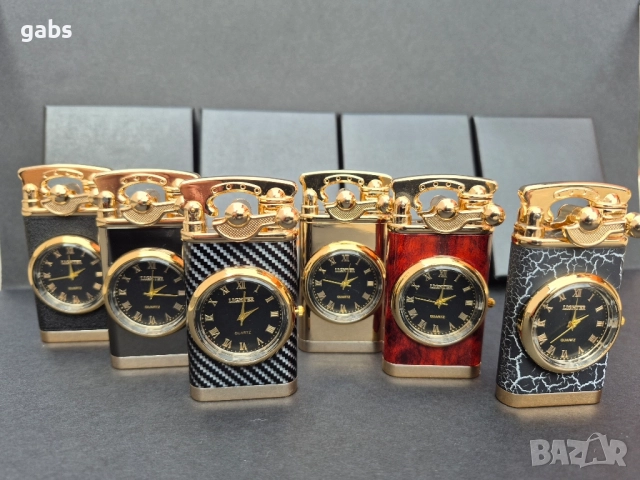 Запалка с часовник в подаръчна кутия,6 цвята