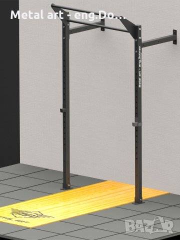 Стойка за клек с двоен летящ лост за монтаж на стена - Squat Rack, снимка 2 - Фитнес уреди - 31498829