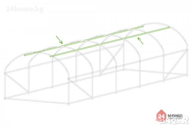 Оранжерия SUNNY 24 кв м (8х3х2м) UV+, снимка 4 - Оранжерии - 37247423