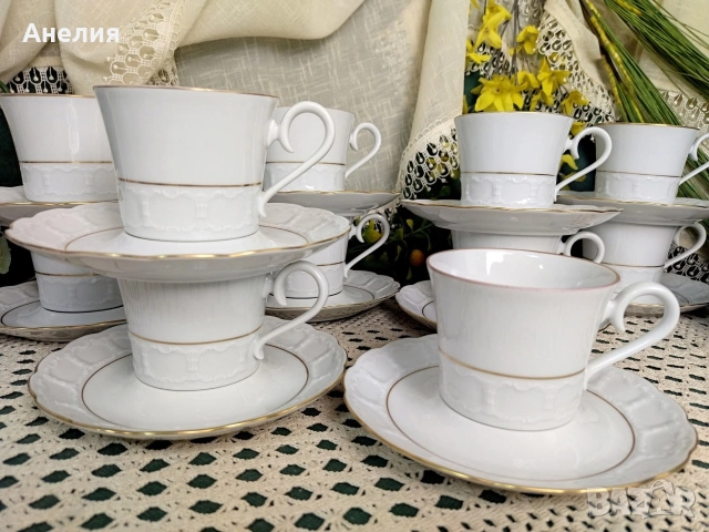 Krautheim Бавария бели сетове за кафе красота