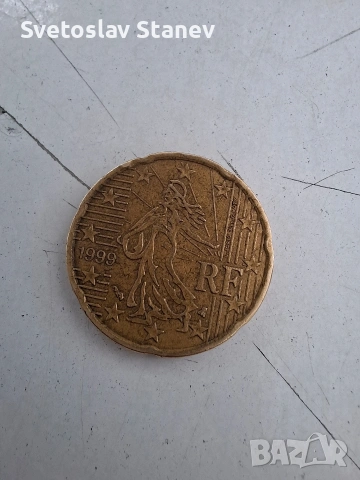 20 евро цента Франция 1999 г.