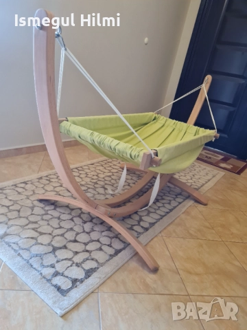 Дървен детски хамак със стойка Bliss Green, снимка 5 - Градински мебели, декорация  - 51646872