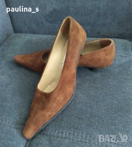 Италиански обувки от еко велур , снимка 2 - Дамски елегантни обувки - 29917235