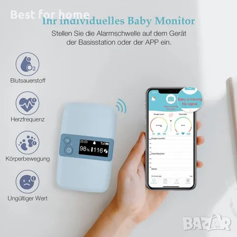 BabyO2™ S2 Baby Oxygen Monitor, снимка 4 - Уреди за диагностика - 48687655